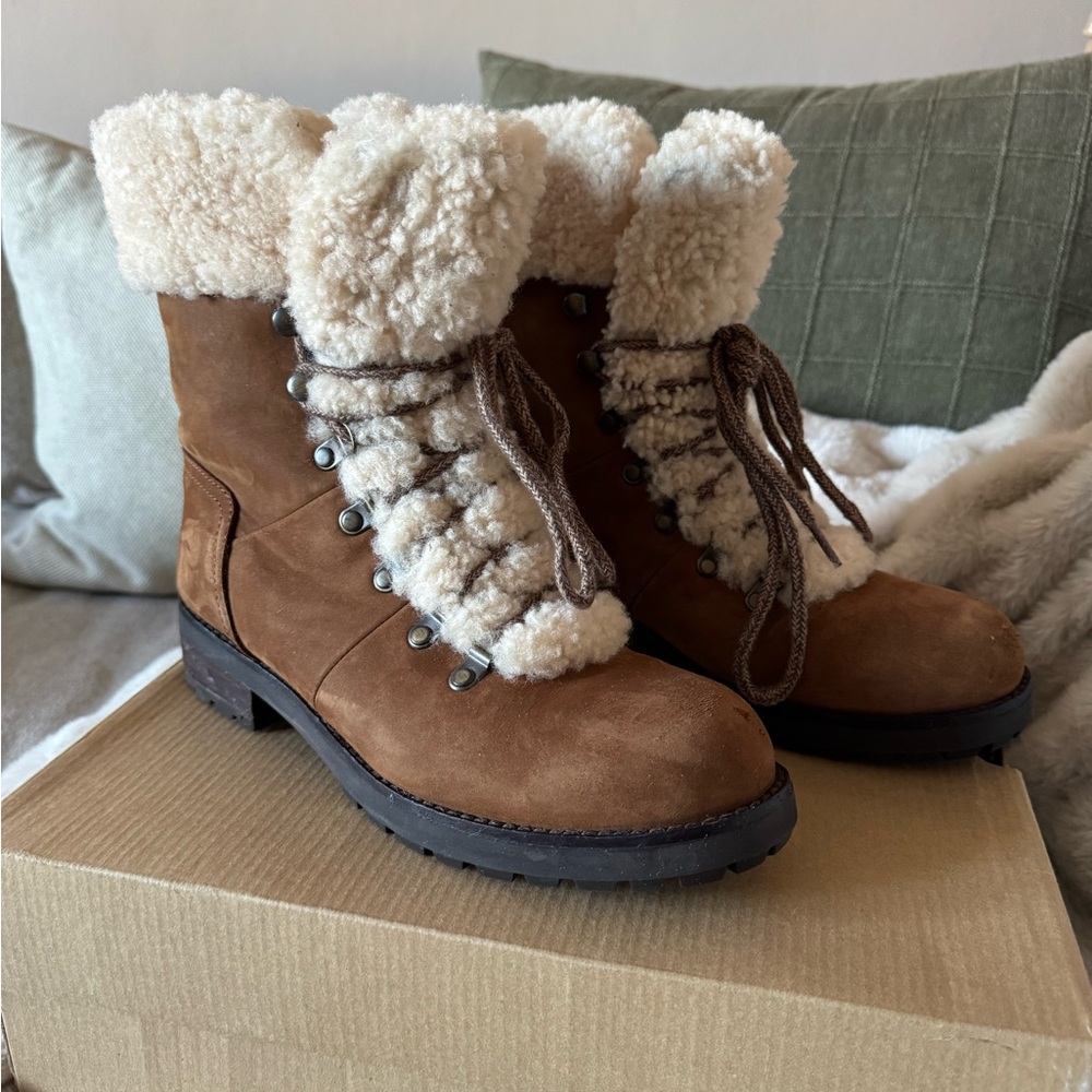 Cozy Brown Shearling-Lined Boots